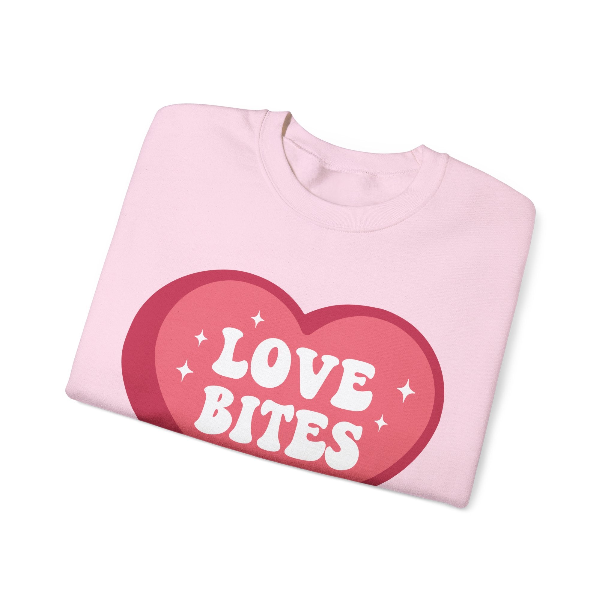 Love Bites Valentines Sweatshirt – Cute Funny Valentine’s Day Crewneck Sweatshirt