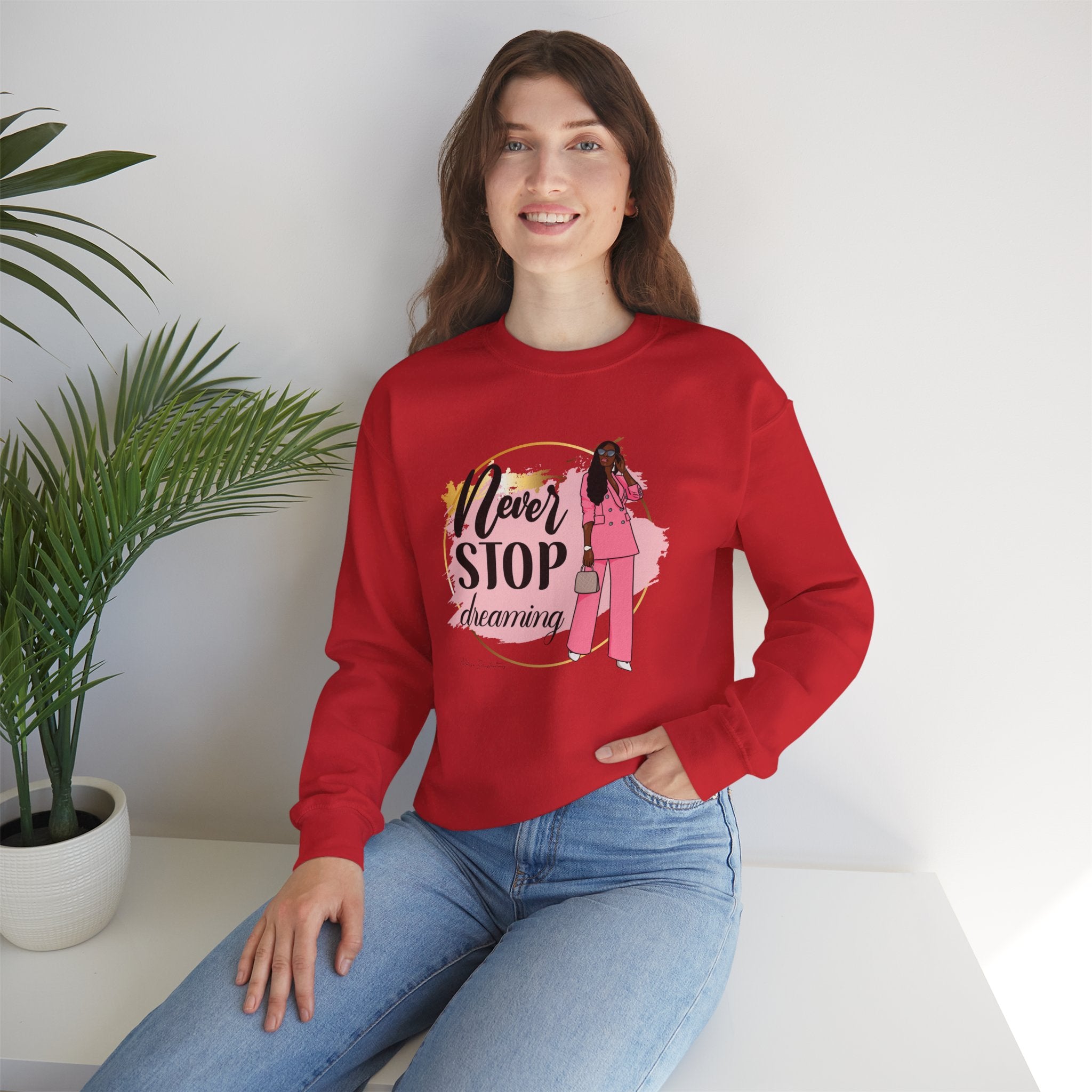 Never Stop Dreaming Sweatshirt | Crewneck | Motivational Apparel | Inspirational Gift | Cozy Fashion Statement | Ideal for