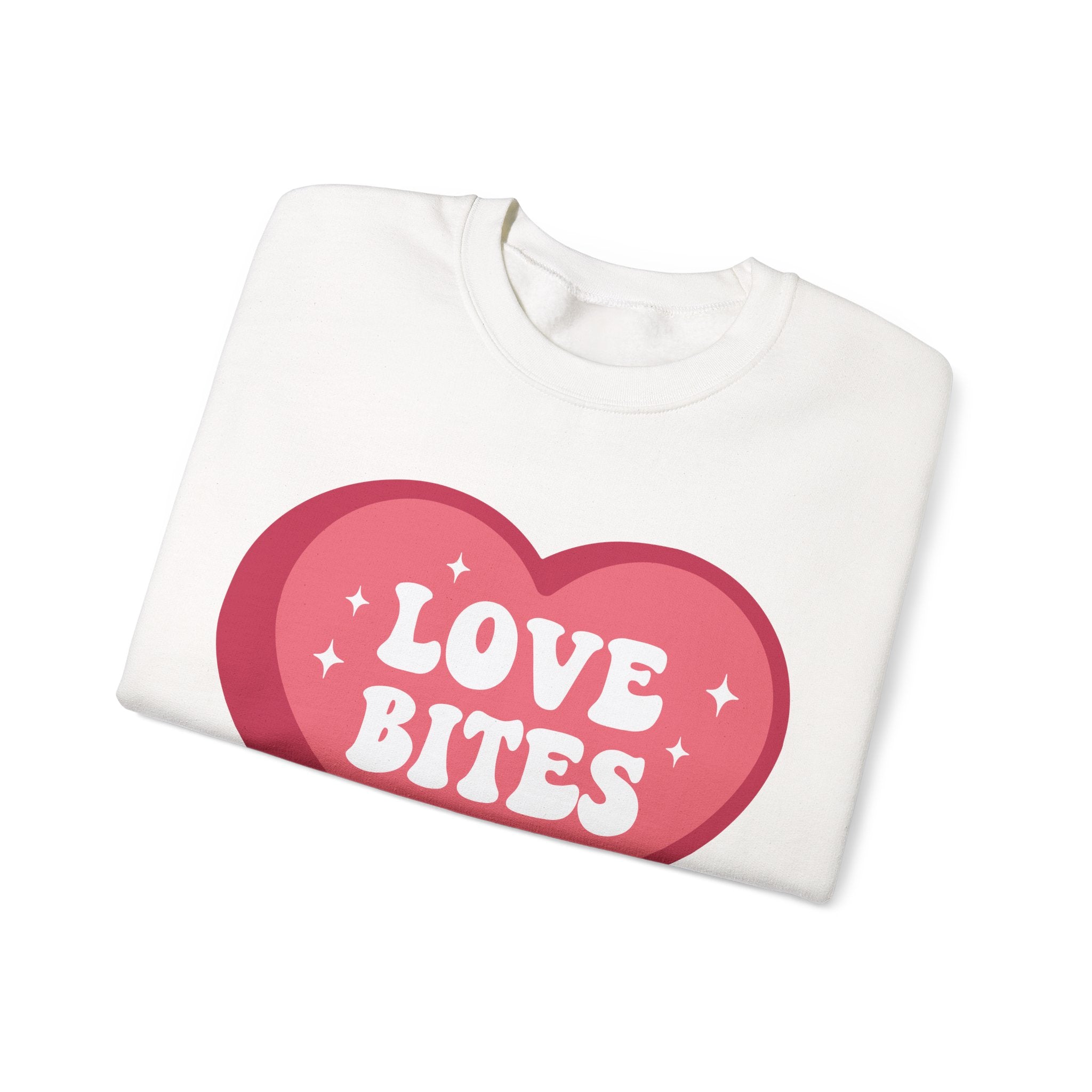 Love Bites Valentines Sweatshirt – Cute Funny Valentine’s Day Crewneck Sweatshirt