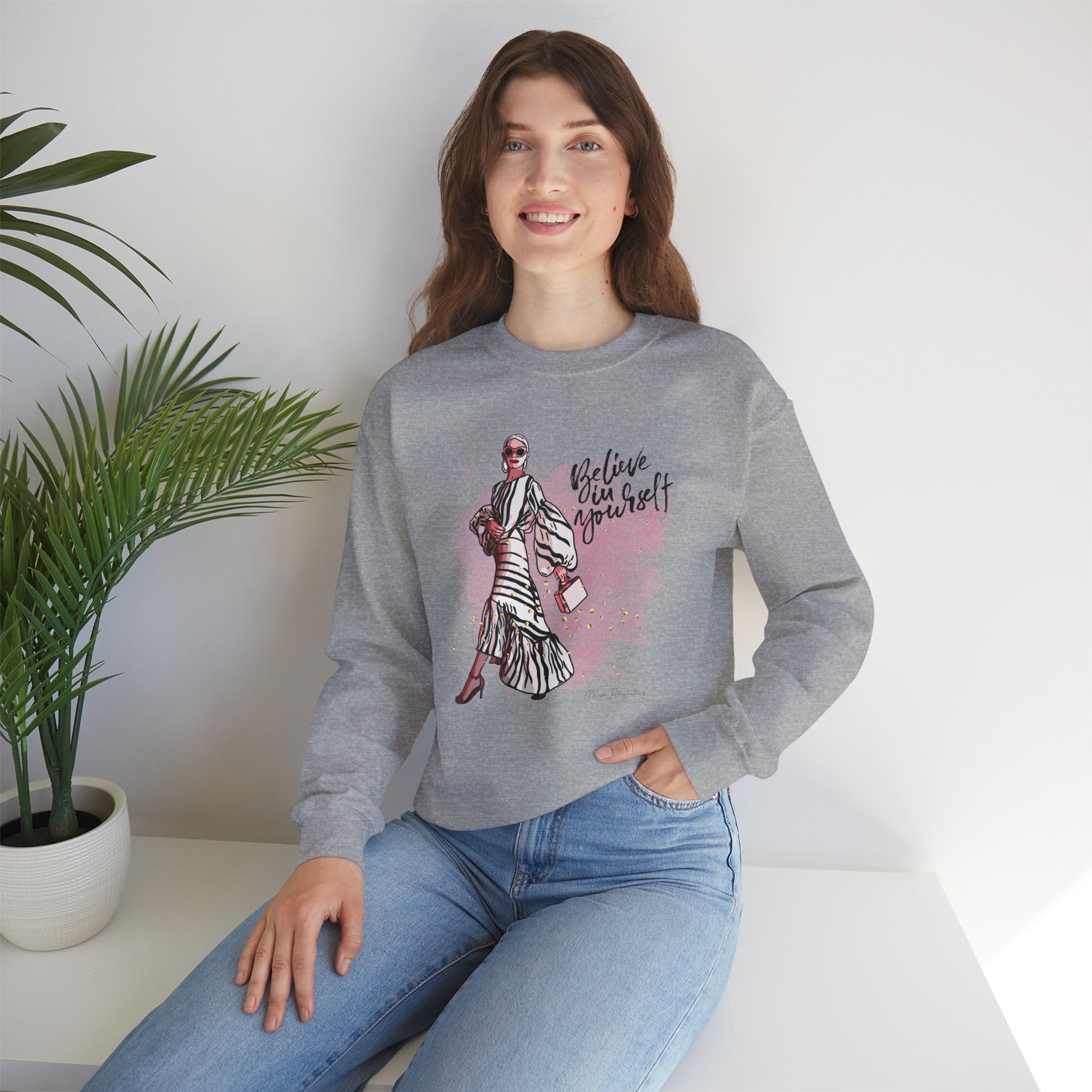 Believe in Yourself Sweatshirt | Crewneck | Motivational Apparel | Inspirational Gift | Cozy Fashion Statement | Ideal for
