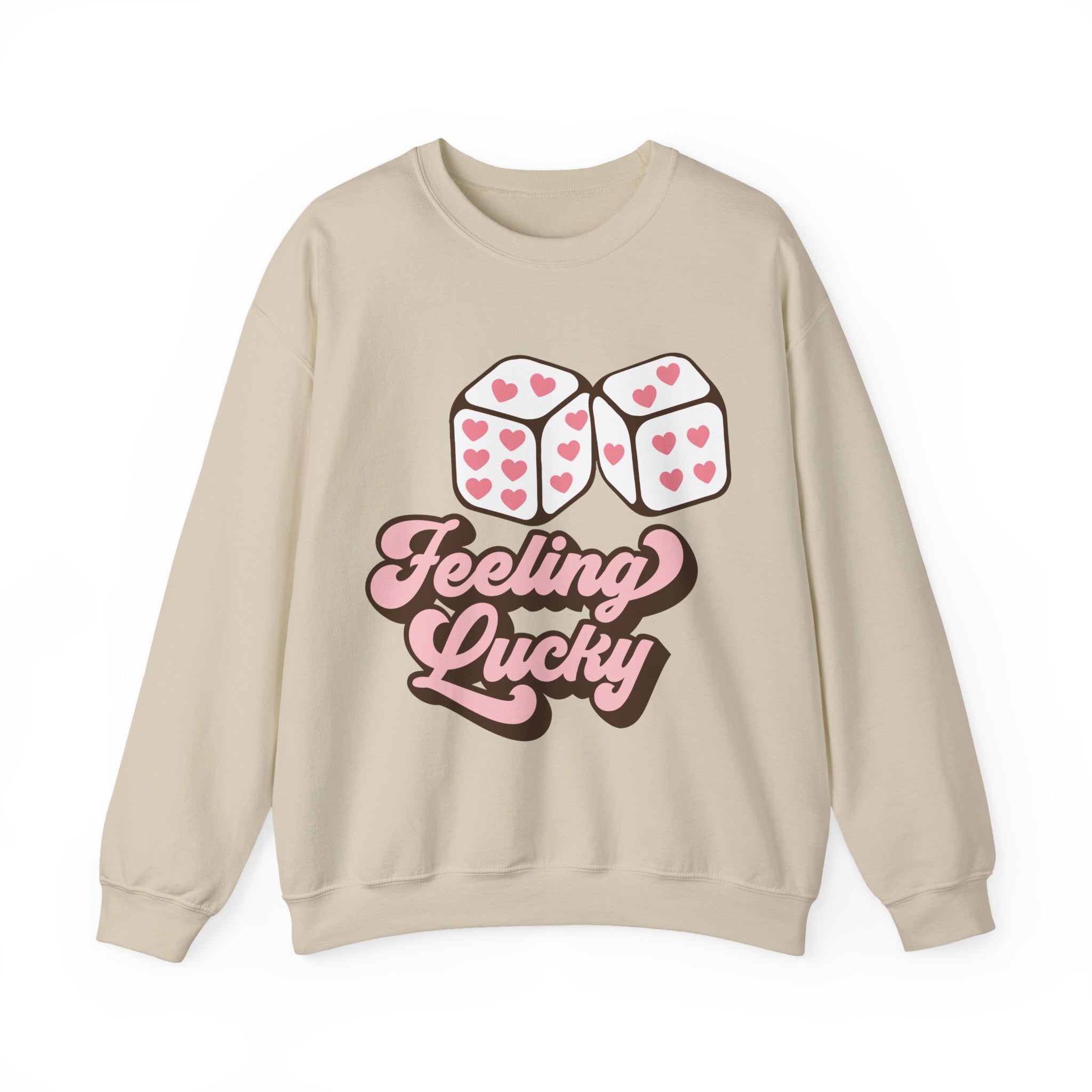 Feeling Lucky Valentines Sweatshirt – Cozy Valentine’s Day Crewneck Sweatshirt