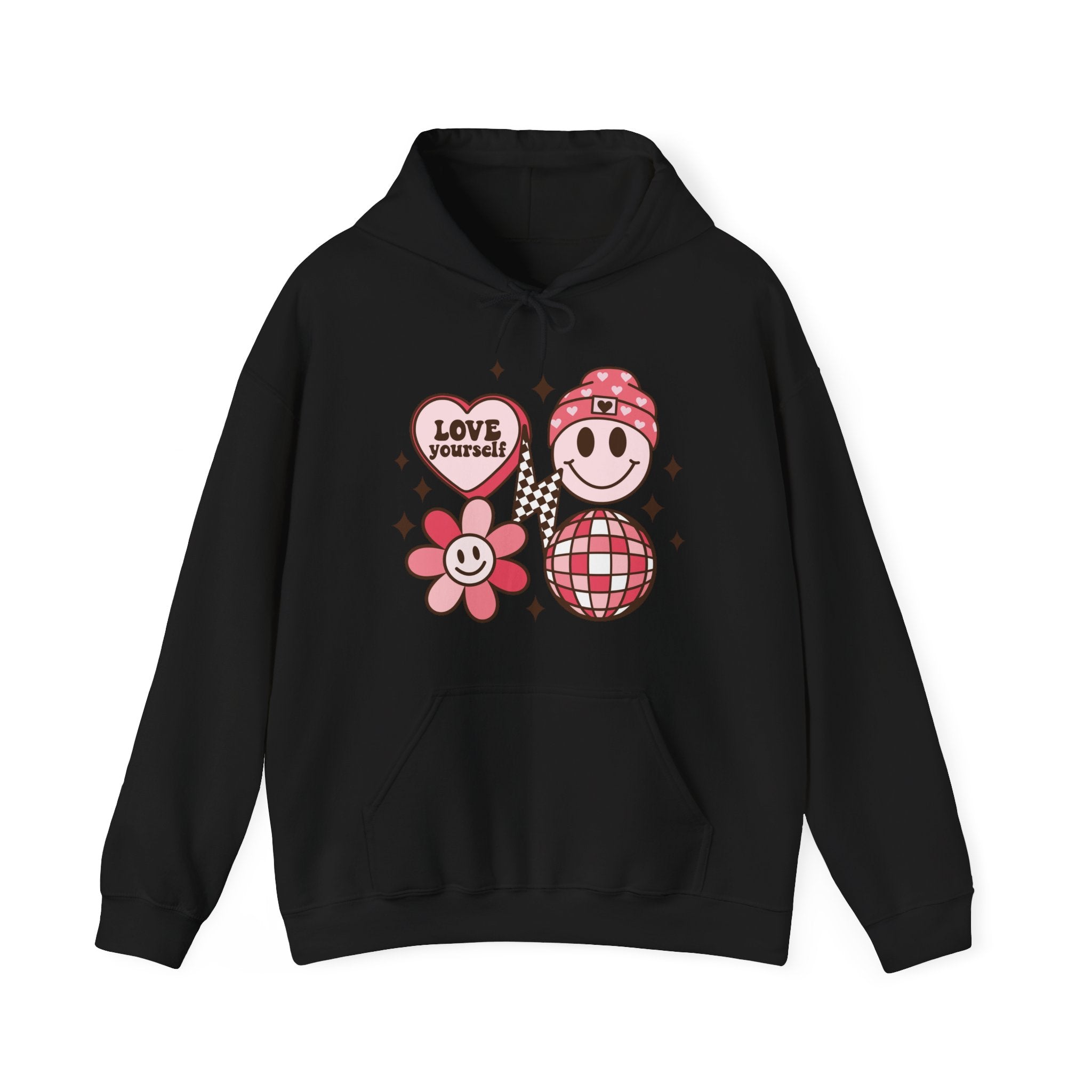 Retro Groovy Valentines Hoodie – Cozy Valentine’s Day Hoodie