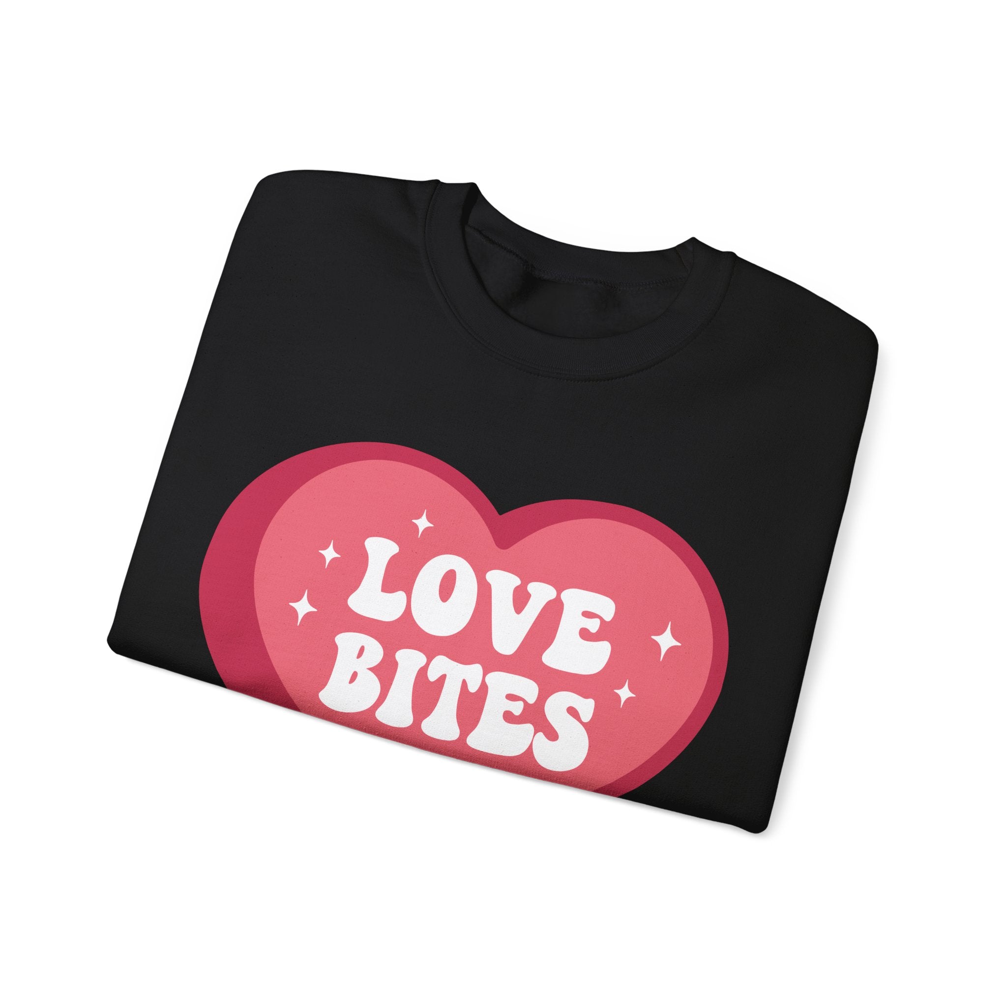Love Bites Valentines Sweatshirt – Cute Funny Valentine’s Day Crewneck Sweatshirt