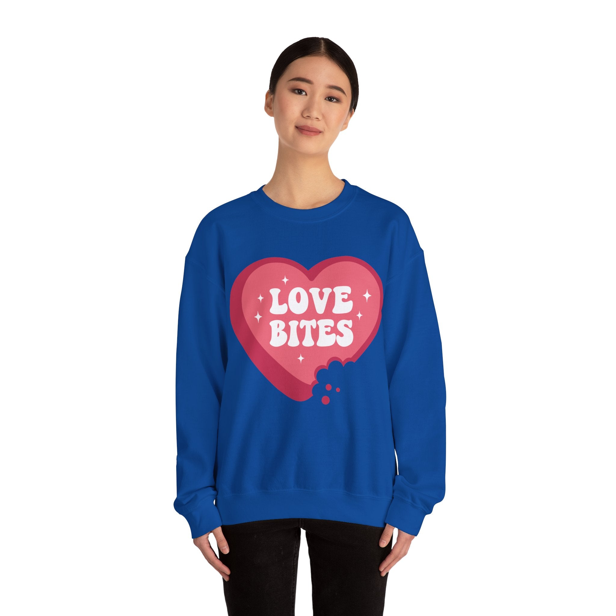 Love Bites Valentines Sweatshirt – Cute Funny Valentine’s Day Crewneck Sweatshirt