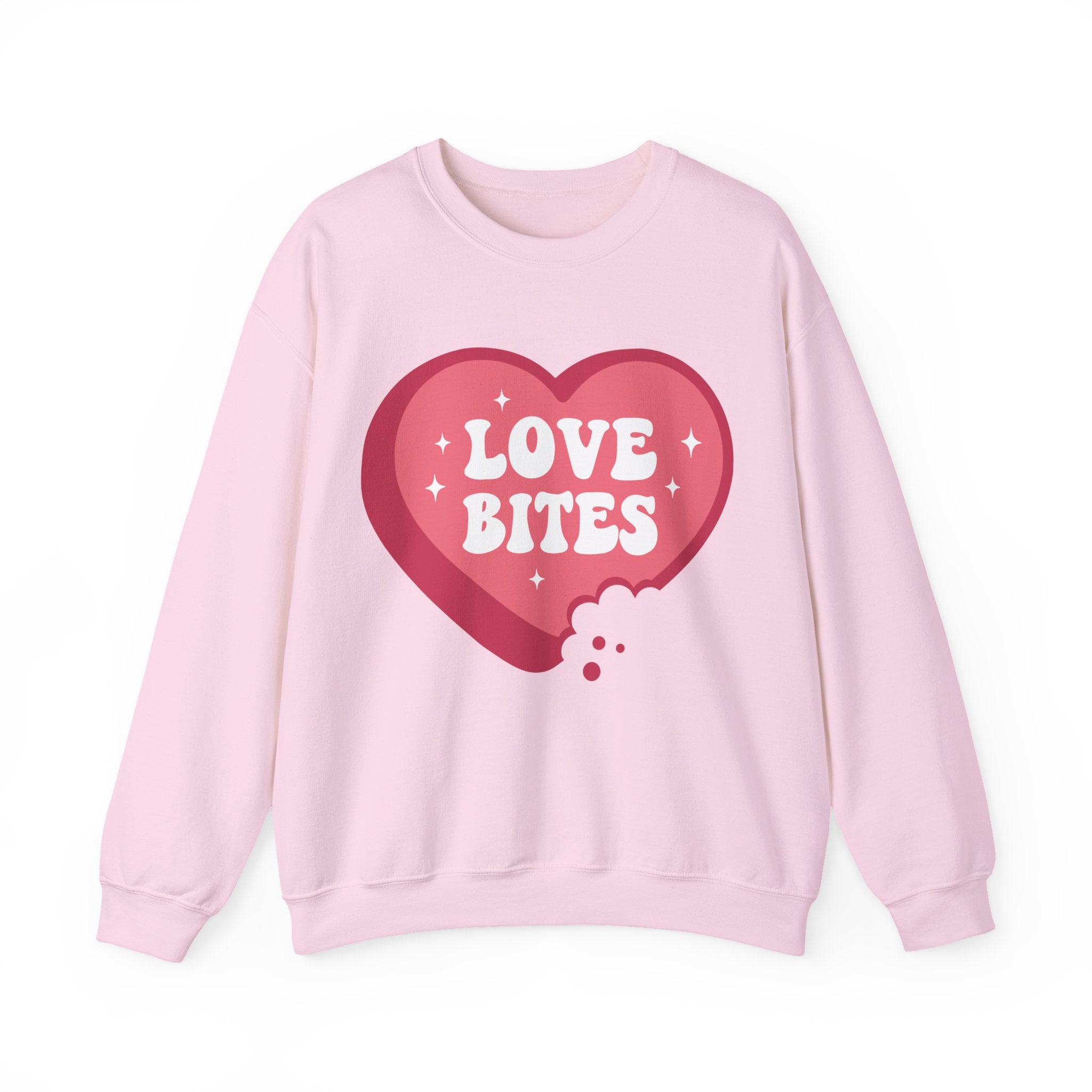 Love Bites Valentines Sweatshirt – Cute Funny Valentine’s Day Crewneck Sweatshirt