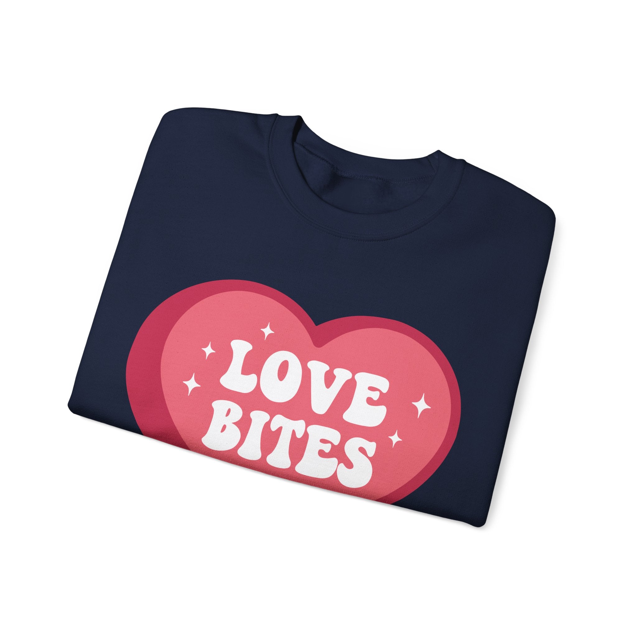 Love Bites Valentines Sweatshirt – Cute Funny Valentine’s Day Crewneck Sweatshirt