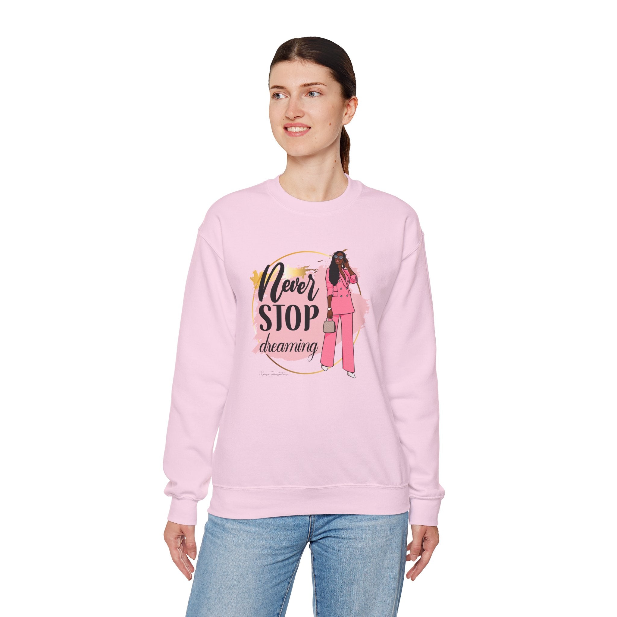 Never Stop Dreaming Sweatshirt | Crewneck | Motivational Apparel | Inspirational Gift | Cozy Fashion Statement | Ideal for