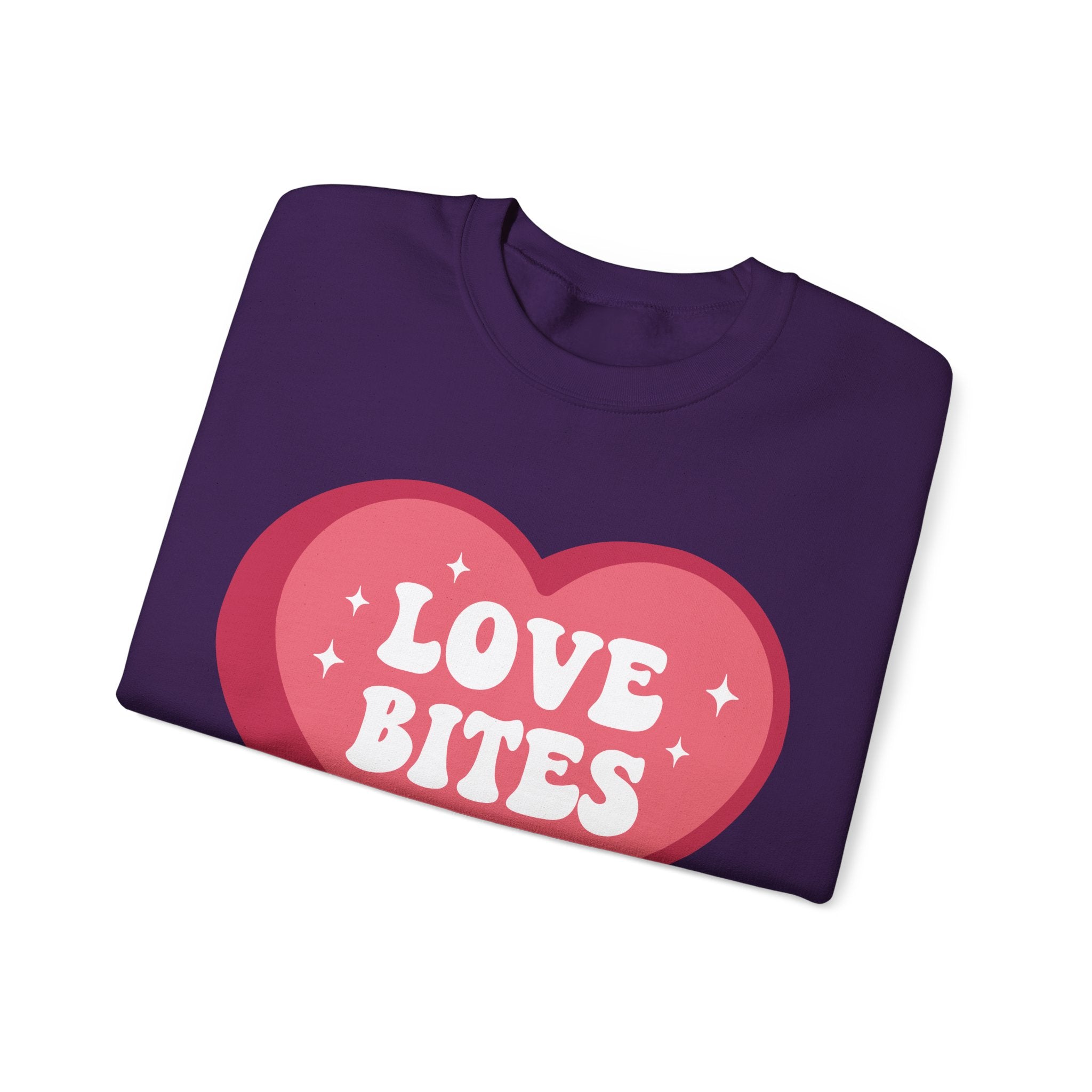 Love Bites Valentines Sweatshirt – Cute Funny Valentine’s Day Crewneck Sweatshirt