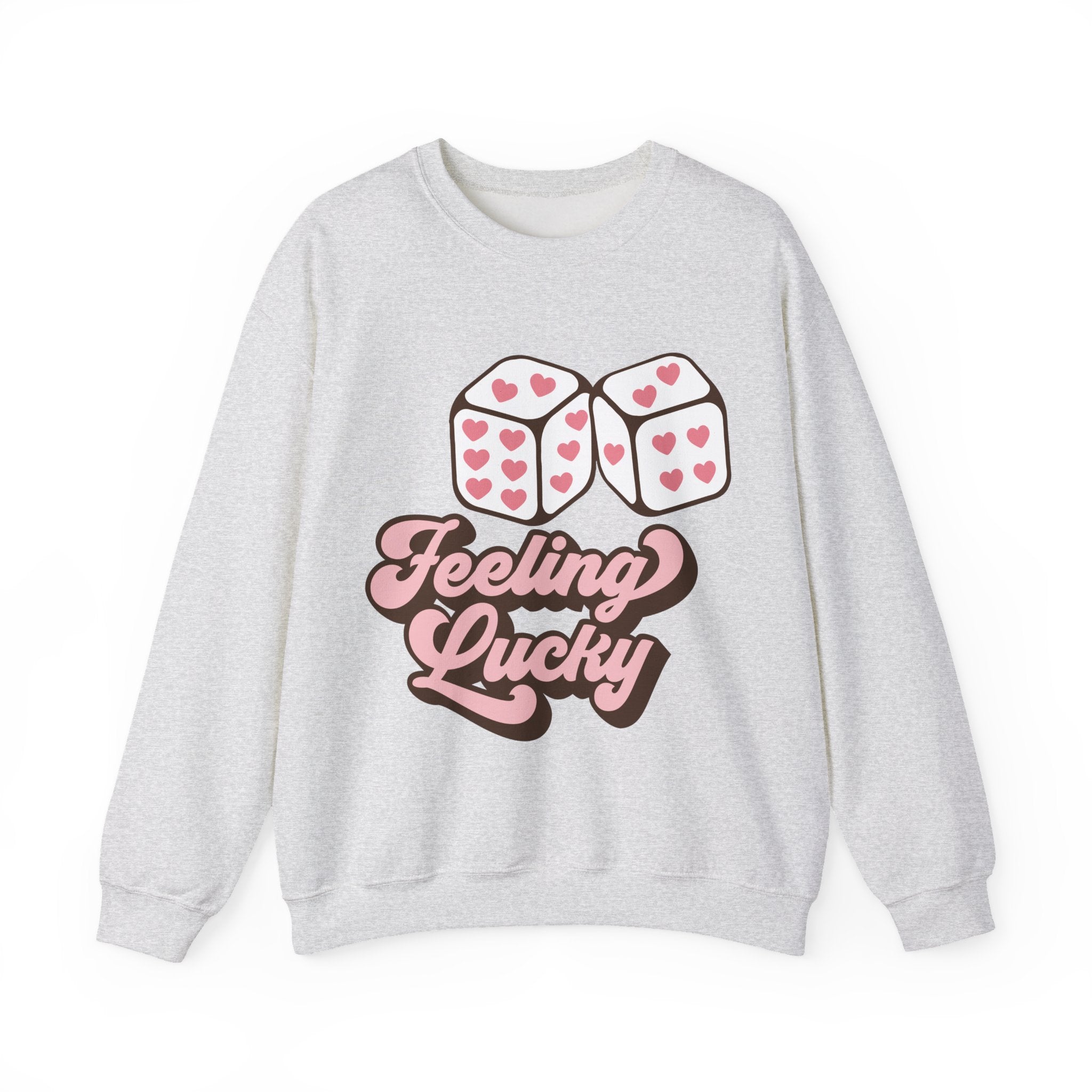 Feeling Lucky Valentines Sweatshirt – Cozy Valentine’s Day Crewneck Sweatshirt