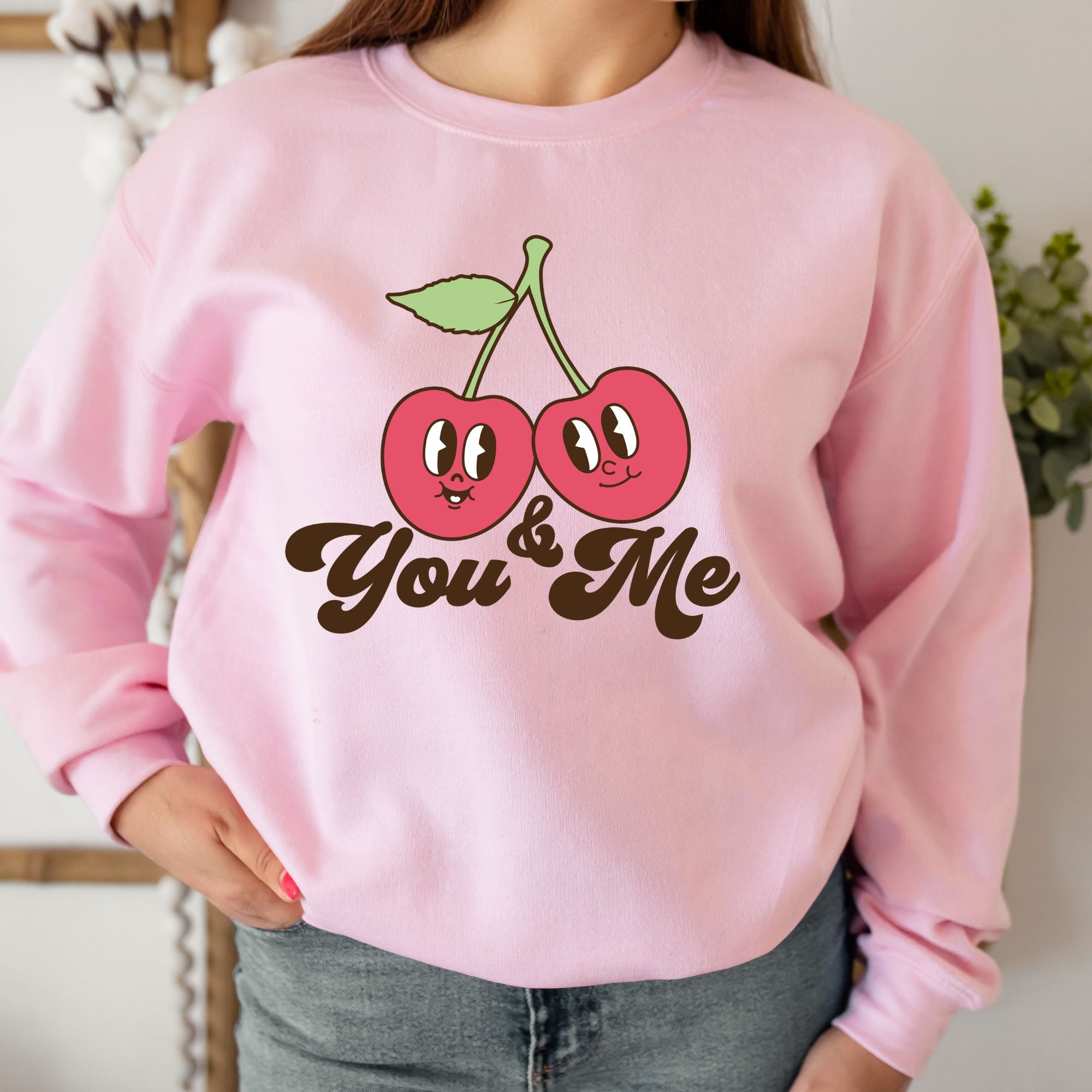You and Me Valentines Sweatshirt – Cozy Couple Valentine’s Day Crewneck
