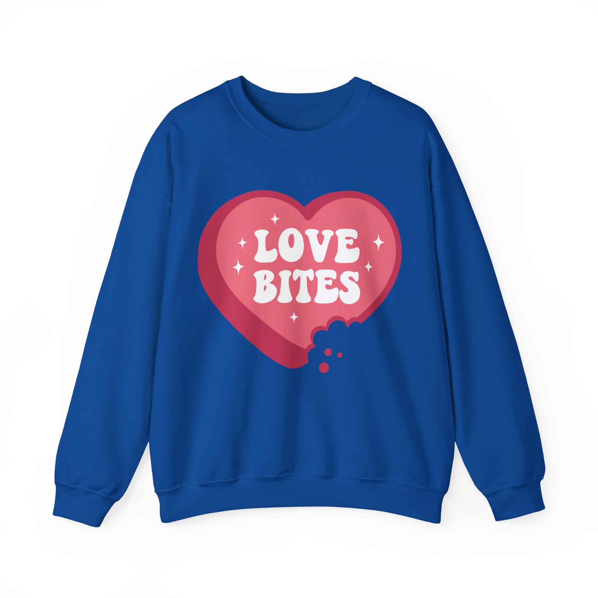 Love Bites Valentines Sweatshirt – Cute Funny Valentine’s Day Crewneck Sweatshirt