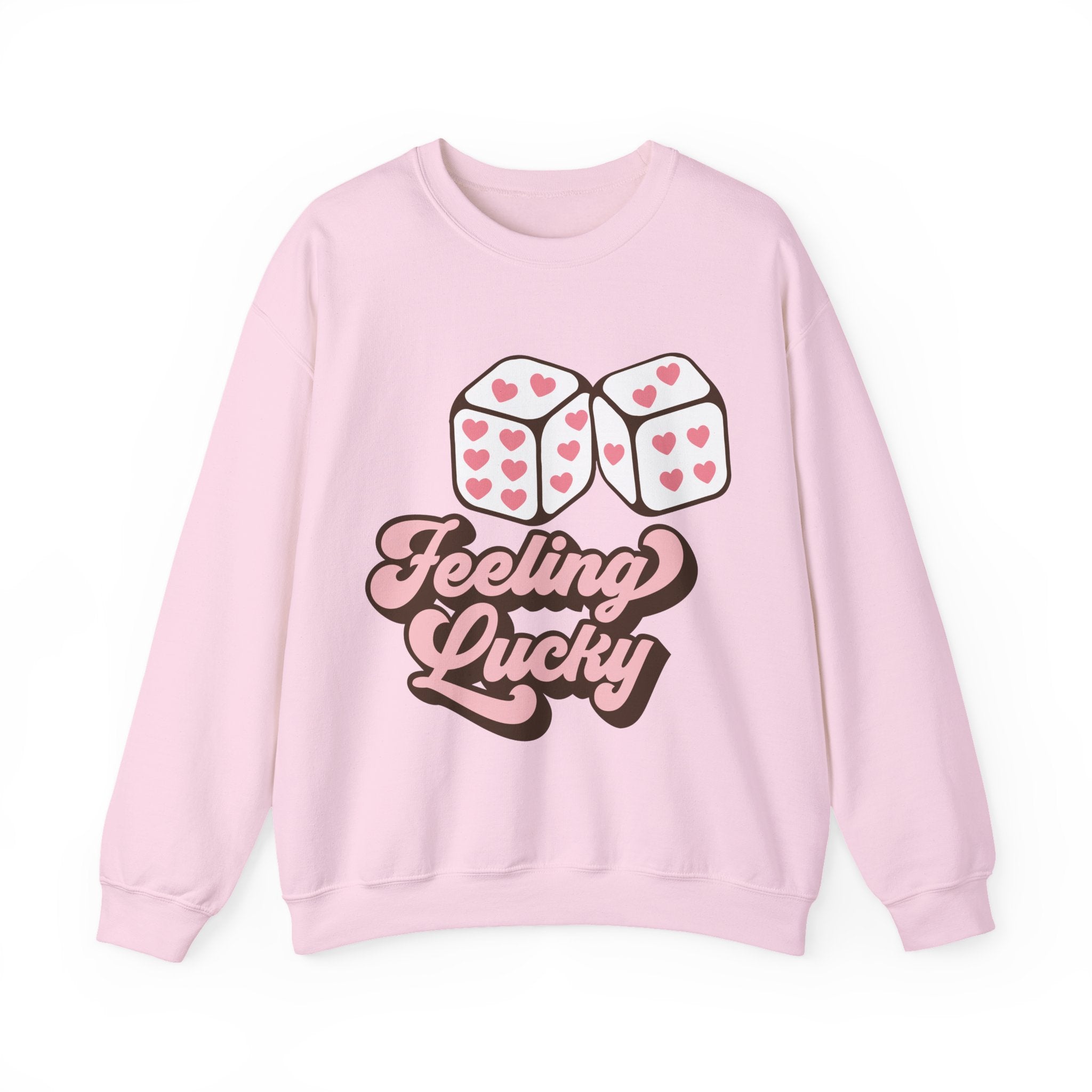 Feeling Lucky Valentines Sweatshirt – Cozy Valentine’s Day Crewneck Sweatshirt