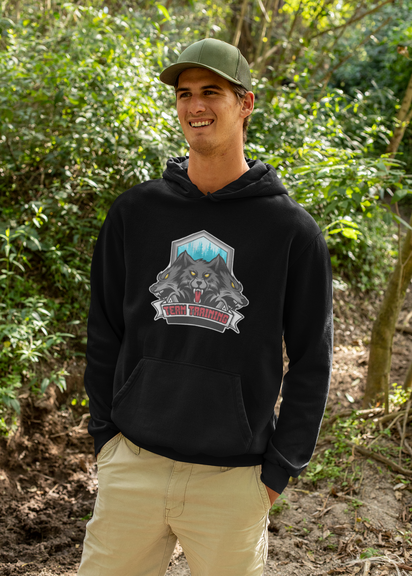 Fleece Hoodie with Three Wolf Panels, Cozy Graphic Sweatshirt, Winter Layer, Gift for Animal Lovers, Wildlife Apparel