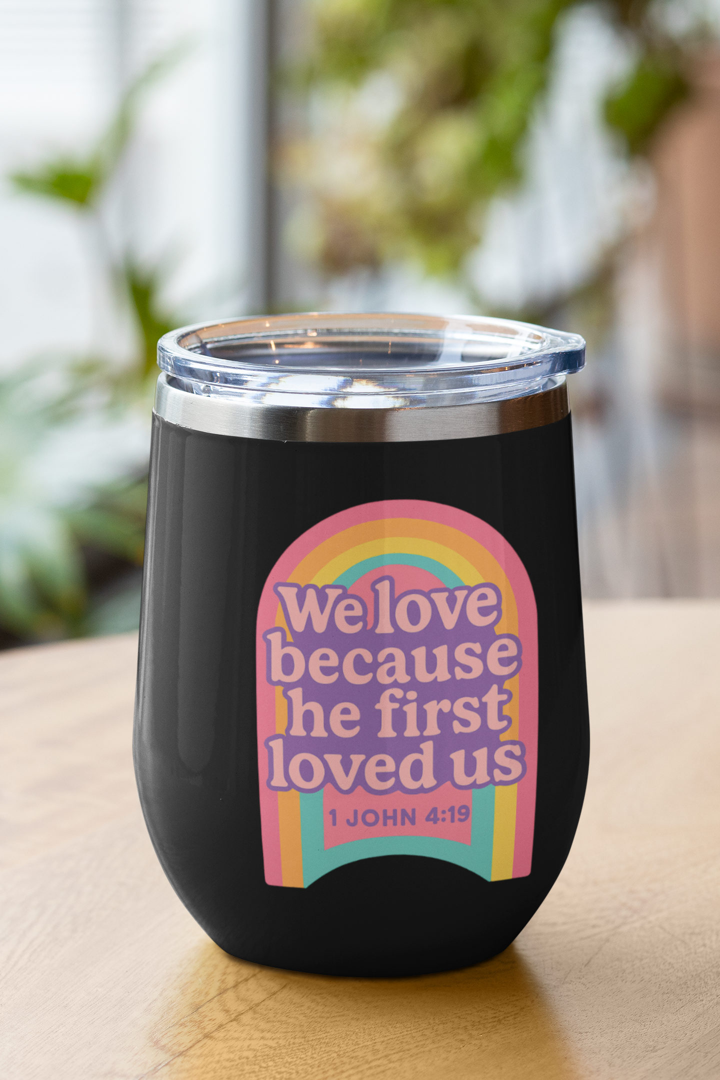 Colorful Faith-Inspired Wine Tumbler - Perfect for Gifts, Outdoor Fun, Party Decor, Christian Events, and Celebrations
