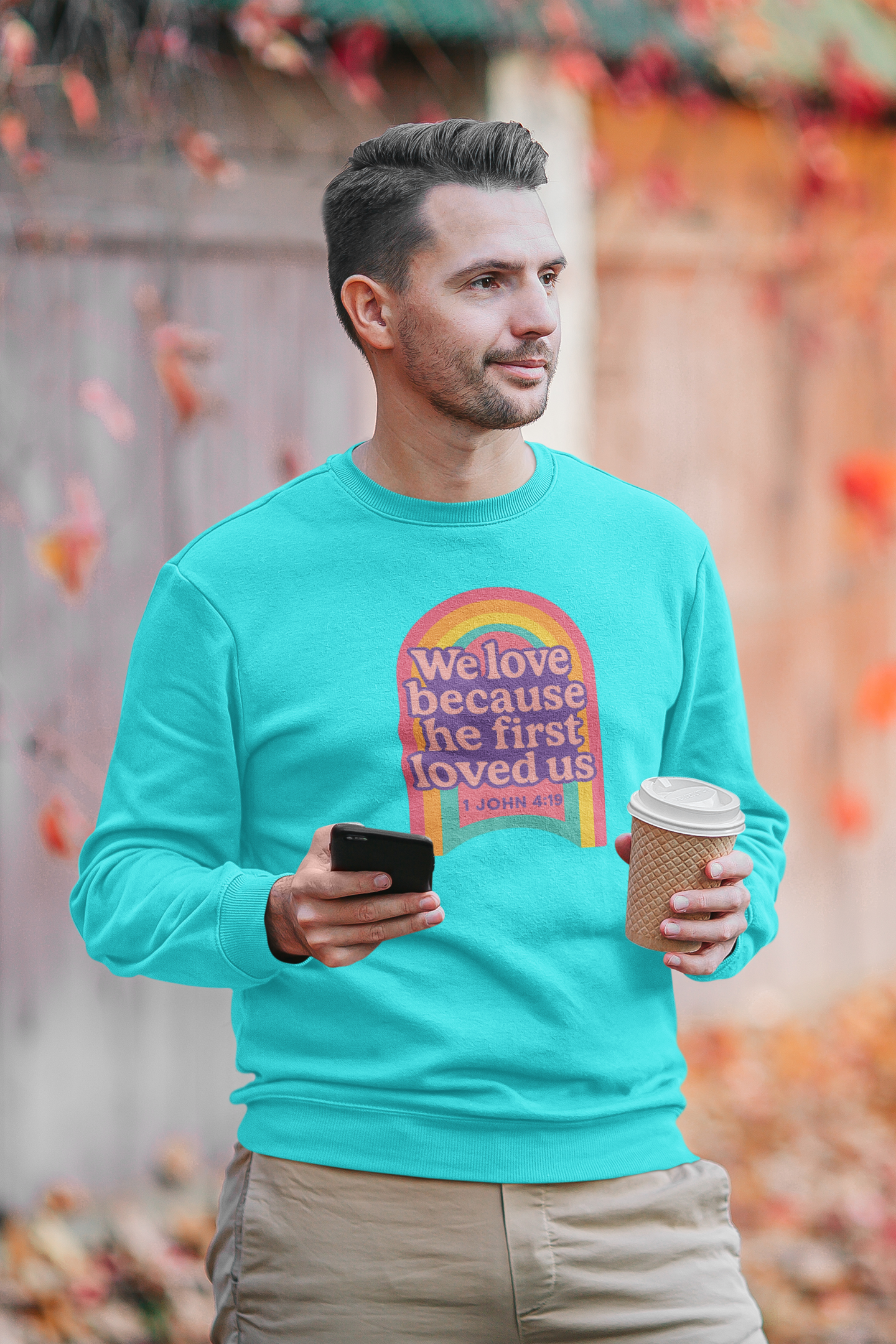 Rainbow Scripture Unisex Sweatshirt | Cozy Christian Apparel | Gift for Faith Lovers | Inspirational Sweatshirt | Spring Fashion